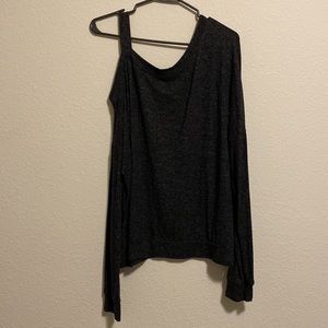 Black Cold Shoulder Top